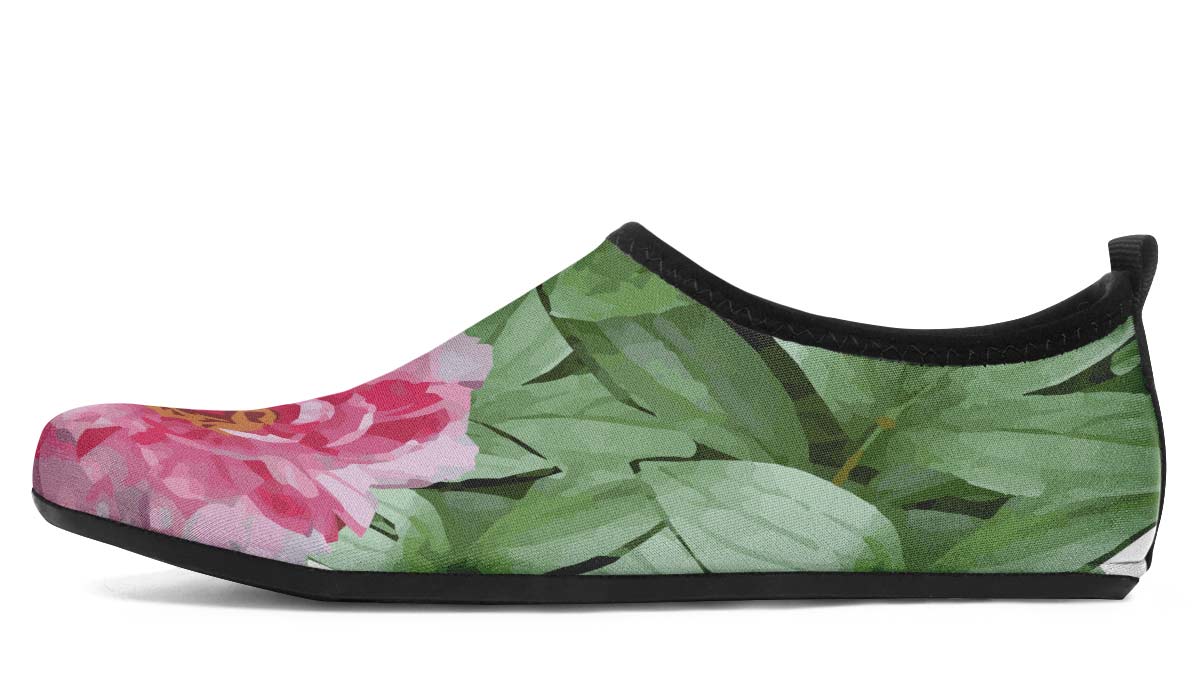 Peony Garden Aqua Barefoot Shoes