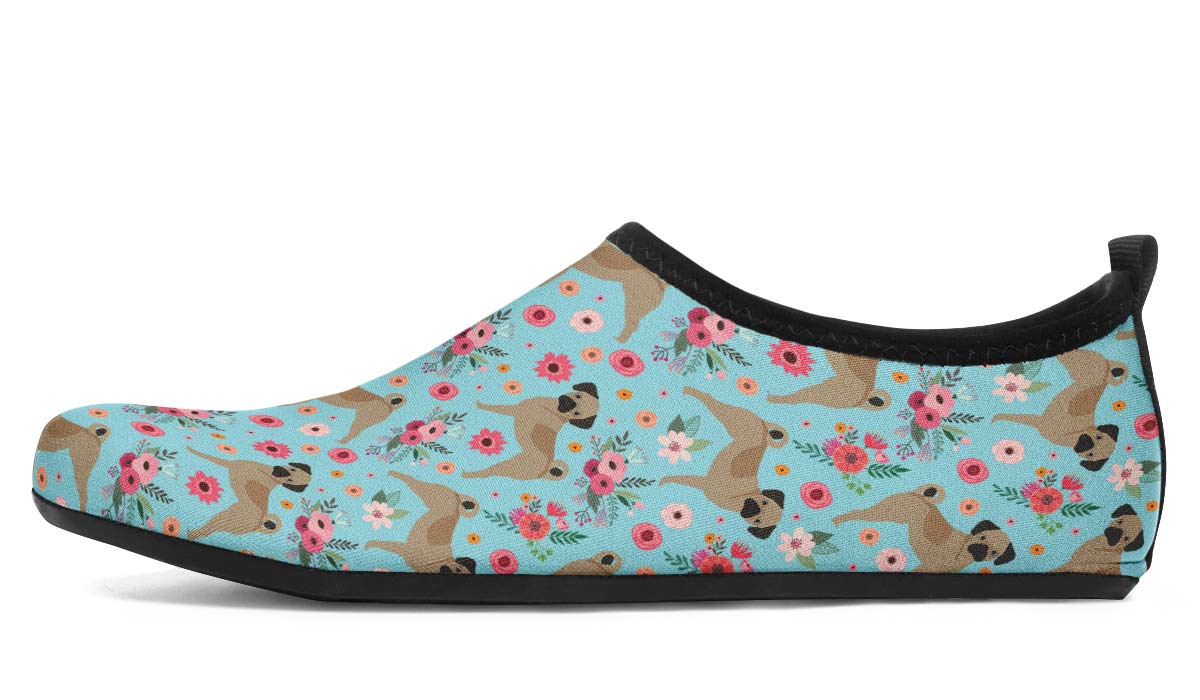 Puggle Flower Aqua Barefoot Shoes