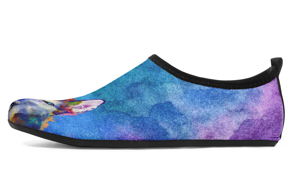 Rainbow Husky Aqua Barefoot Shoes
