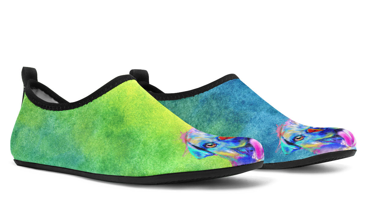 Rainbow Pug Aqua Barefoot Shoes