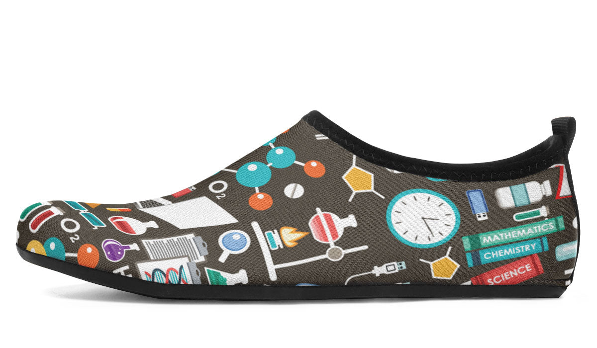 Science Pattern Aqua Barefoot Shoes