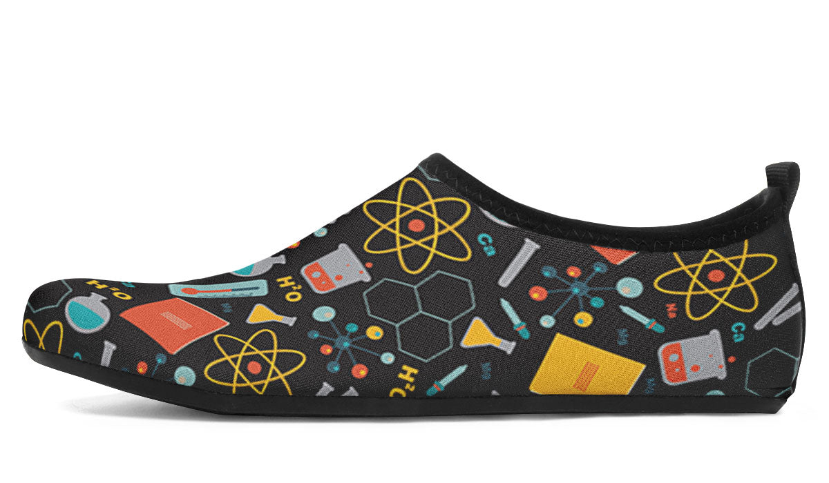 Scientist Pattern Aqua Barefoot Shoes