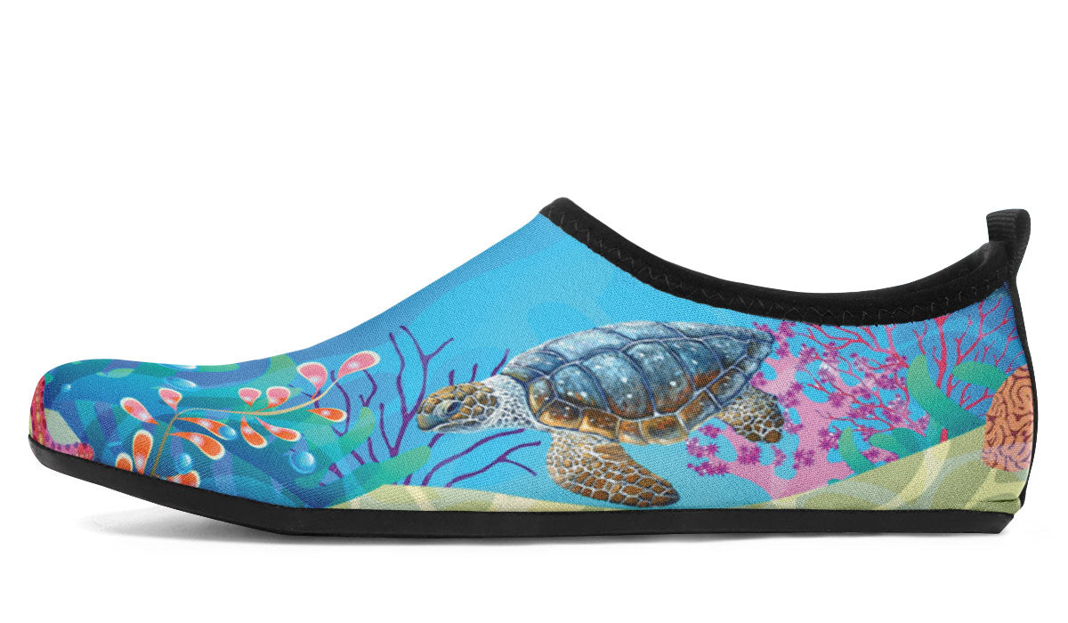 Sea Turtle Aqua Barefoot Shoes
