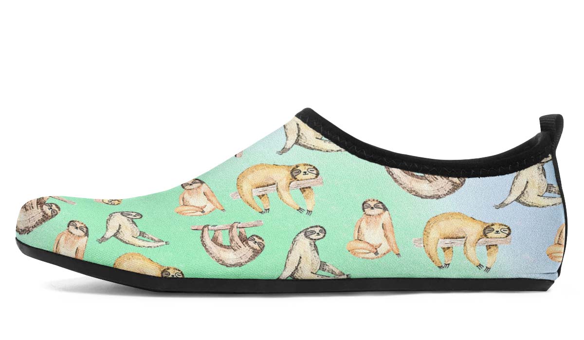 Sloth Pattern Aqua Barefoot Shoes