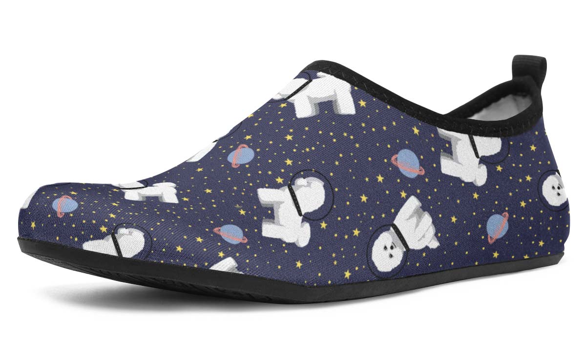 Space Bichon Frise Aqua Barefoot Shoes