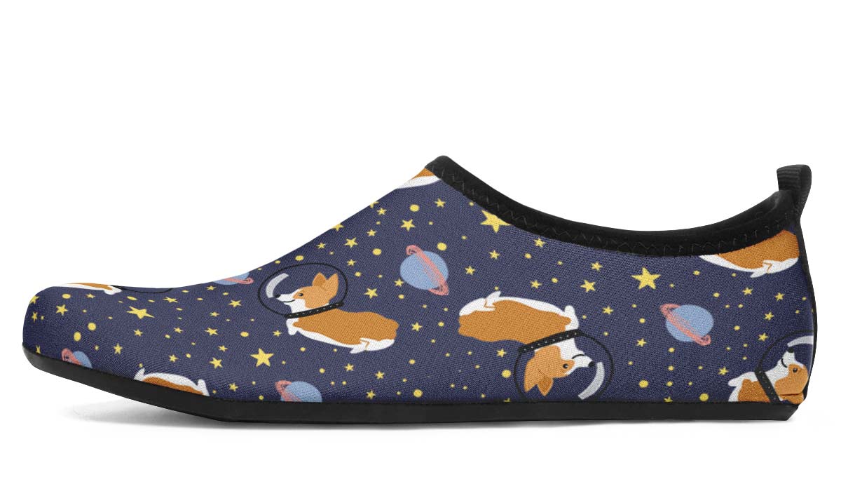 Space Corgi Aqua Barefoot Shoes