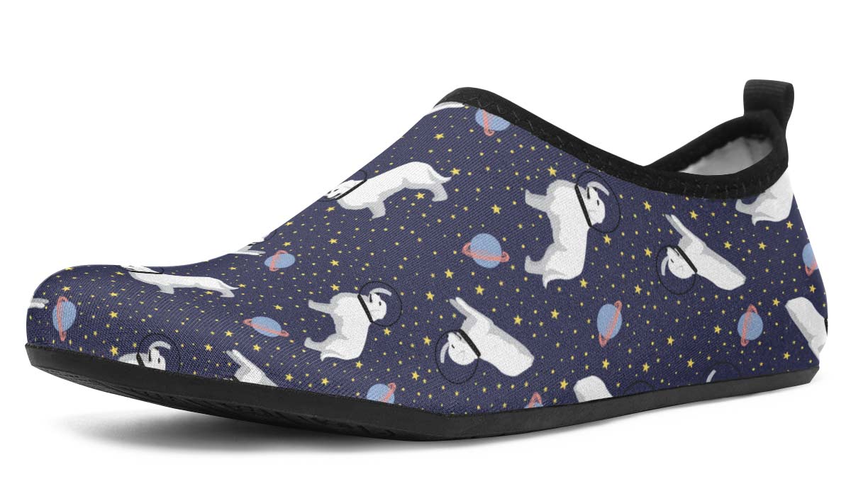 Space Great Pyrenees Aqua Barefoot Shoes