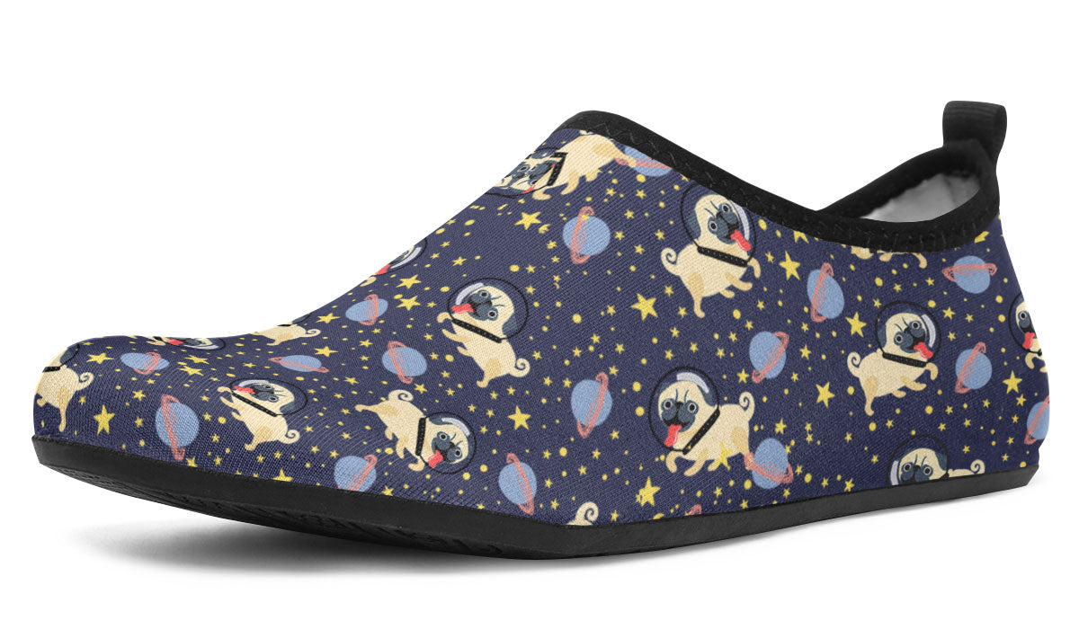 Space Pug Aqua Barefoot Shoes