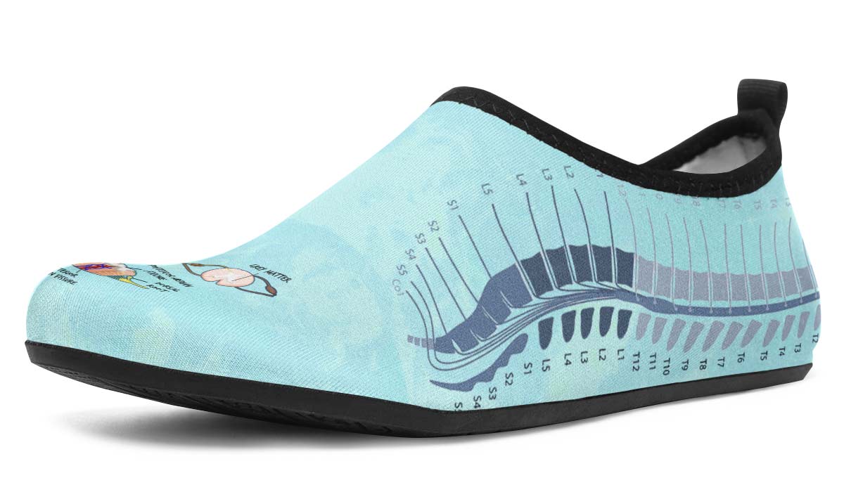 Spine Diagram Aqua Barefoot Shoes
