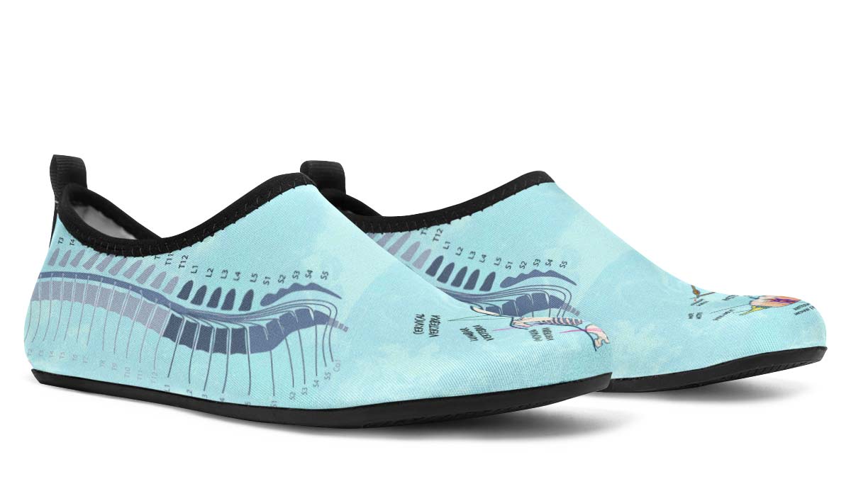 Spine Diagram Aqua Barefoot Shoes