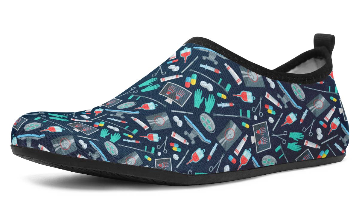 Surgeon Pattern Aqua Barefoot Shoes