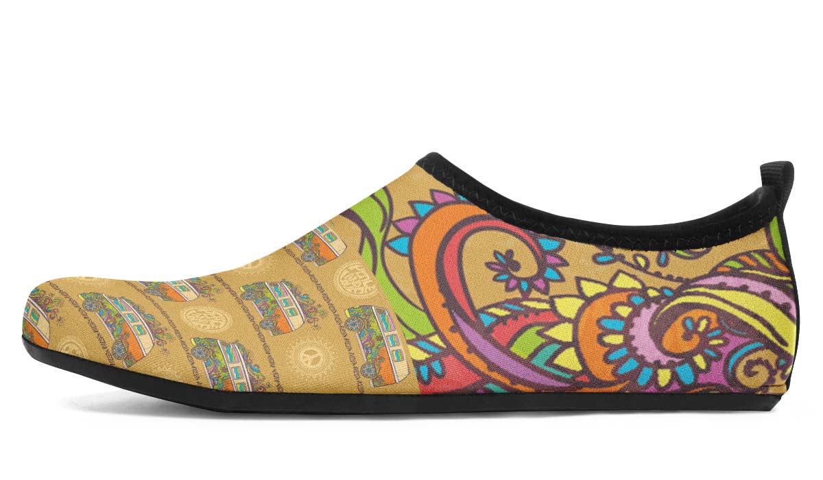 Tribal Hippie Aqua Barefoot Shoes