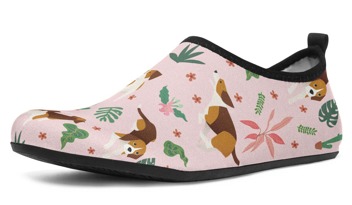 Tropical Beagle Aqua Barefoot Shoes