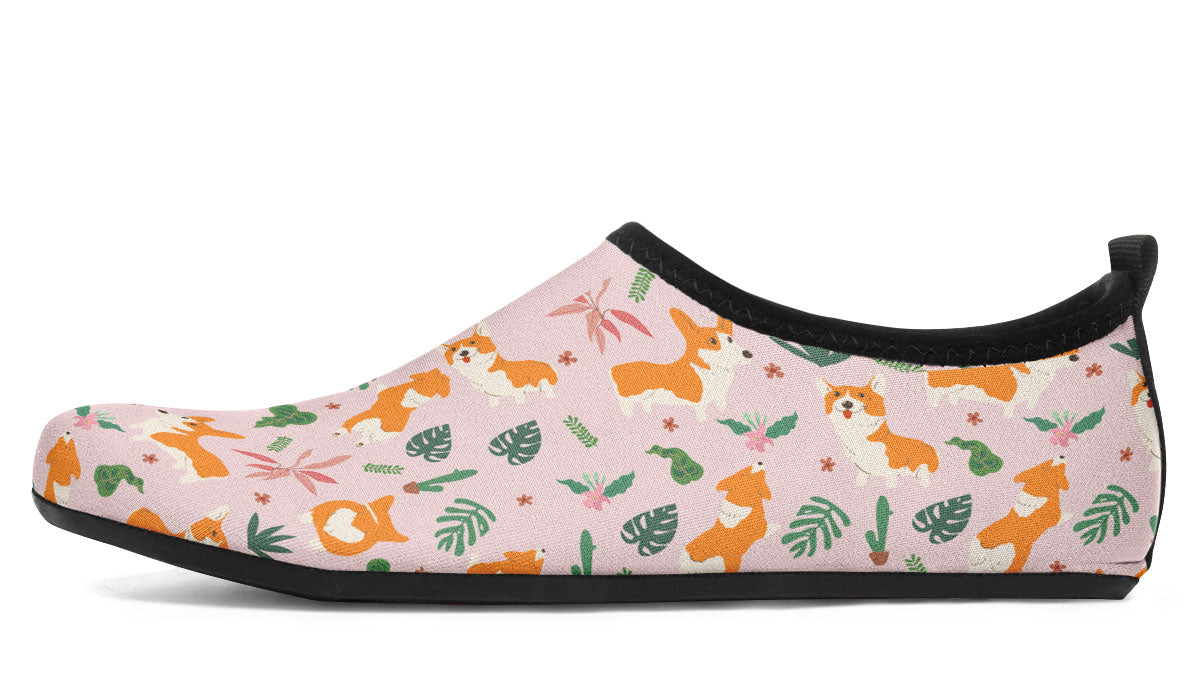 Tropical Corgi Aqua Barefoot Shoes