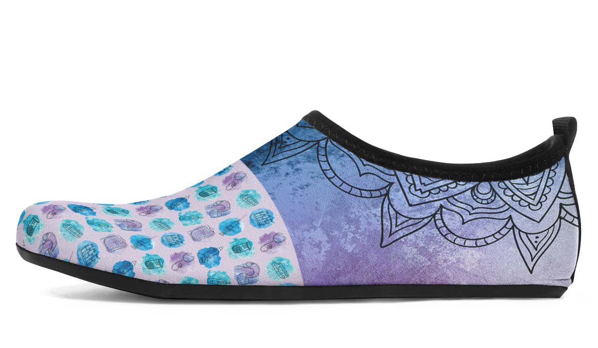 Watercolor Medical Set Aqua Barefoot Shoes
