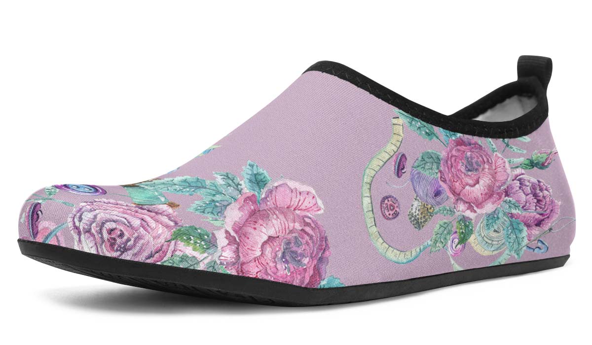 Watercolor Sewing Aqua Barefoot Shoes