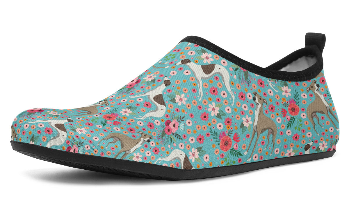 Whippet Flower Aqua Barefoot Shoes