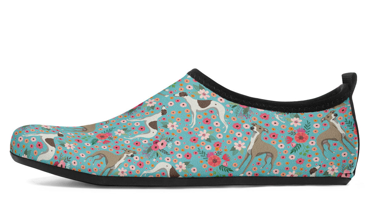 Whippet Flower Aqua Barefoot Shoes