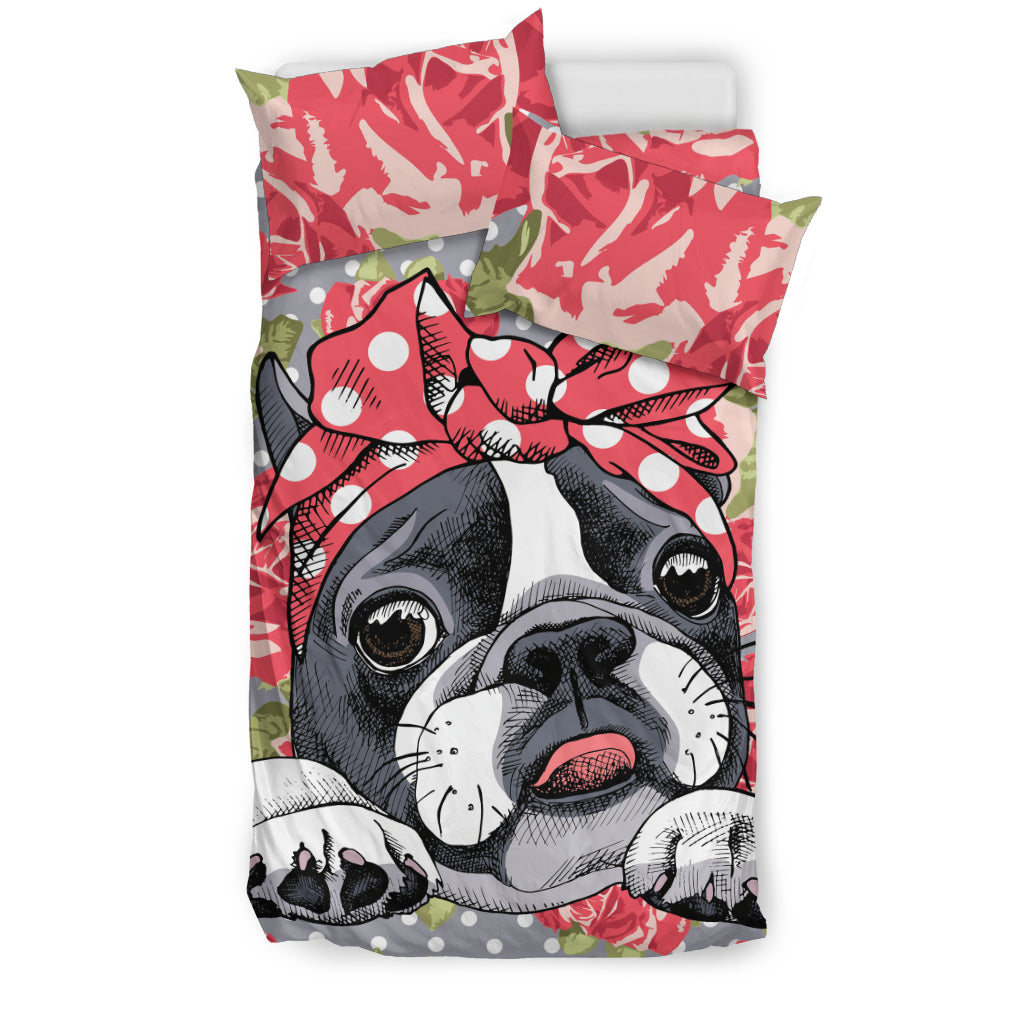 Boston terrier 2025 sheet set