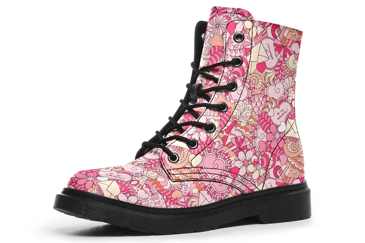 Abstract Valentines Day Boots