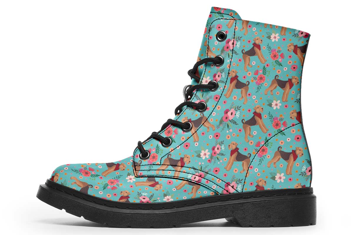 Airedale Terrier Flower Boots