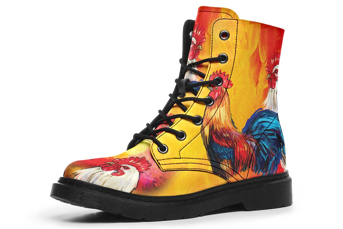 Artistic Rooster Boots