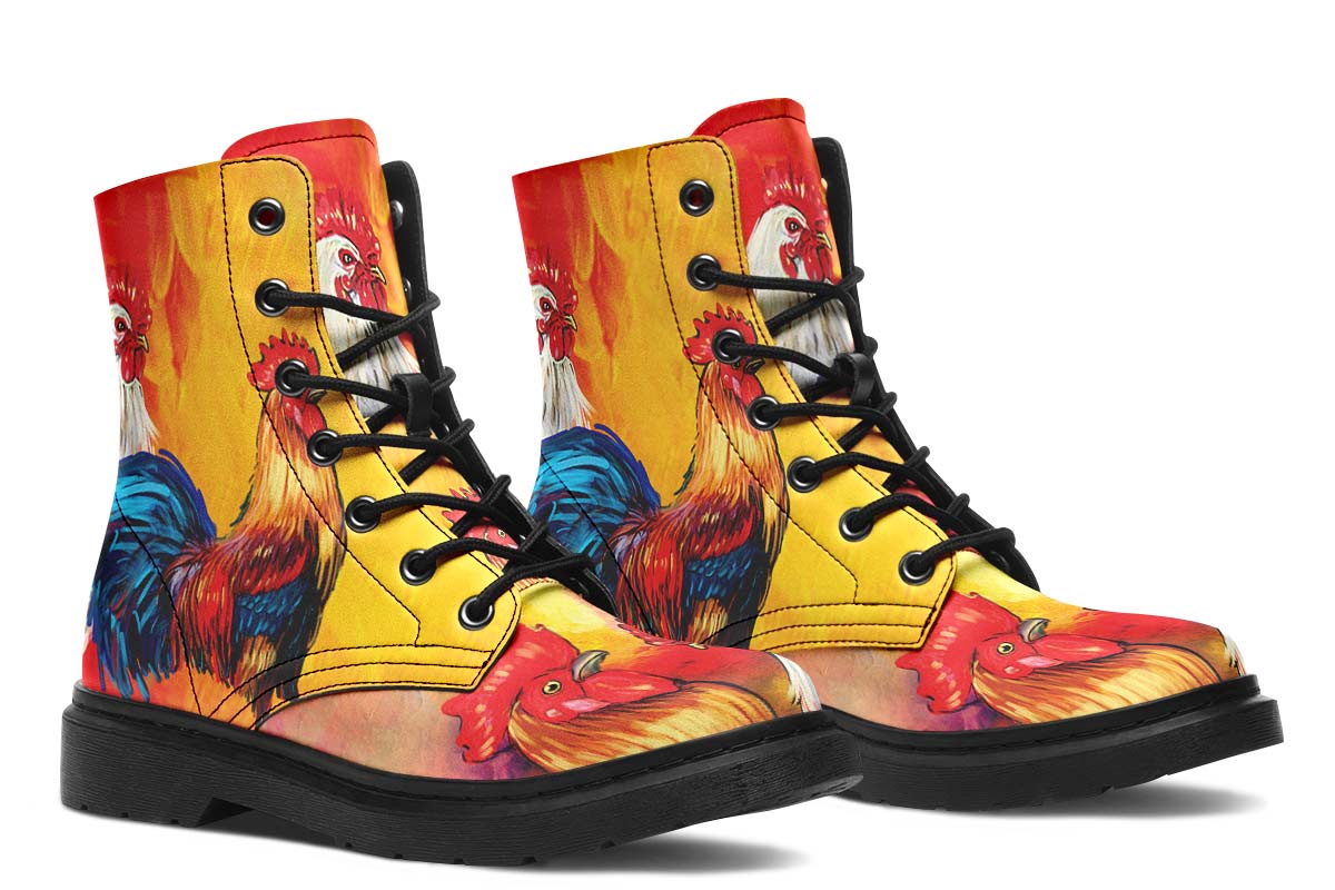 Artistic Rooster Boots