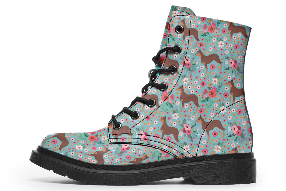 Australian Kelpie Flower Boots