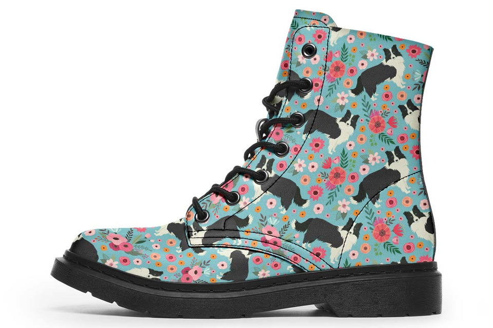 Border Collie Flower Boots