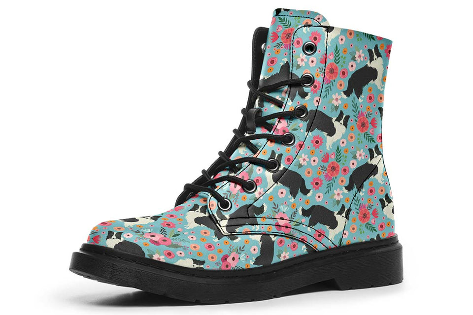 Border Collie Flower Boots