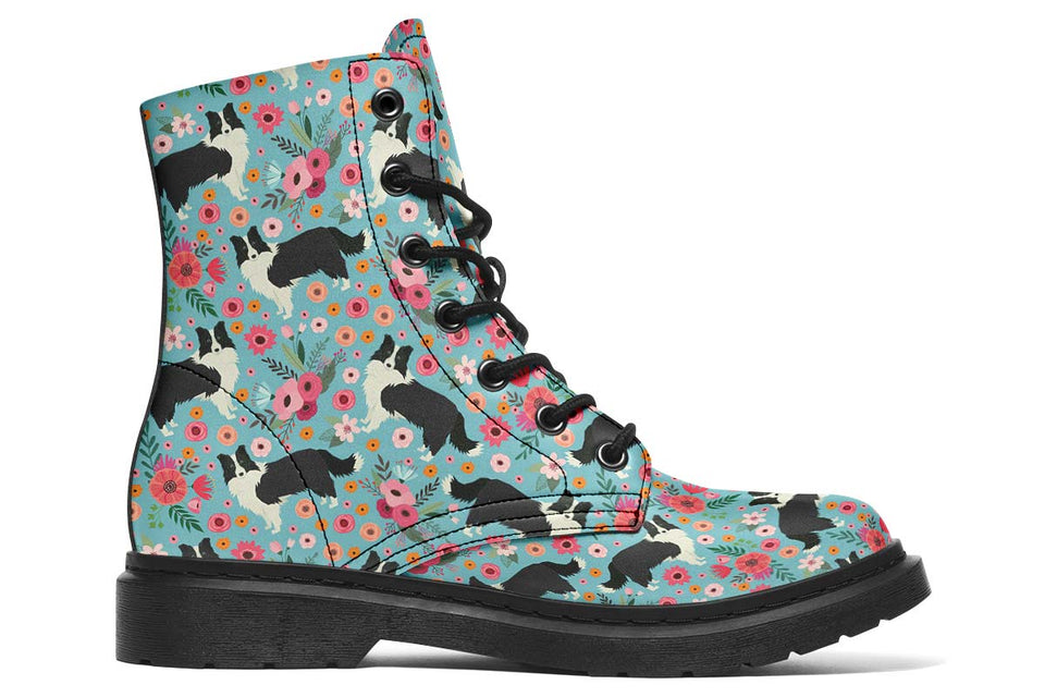 Border Collie Flower Boots