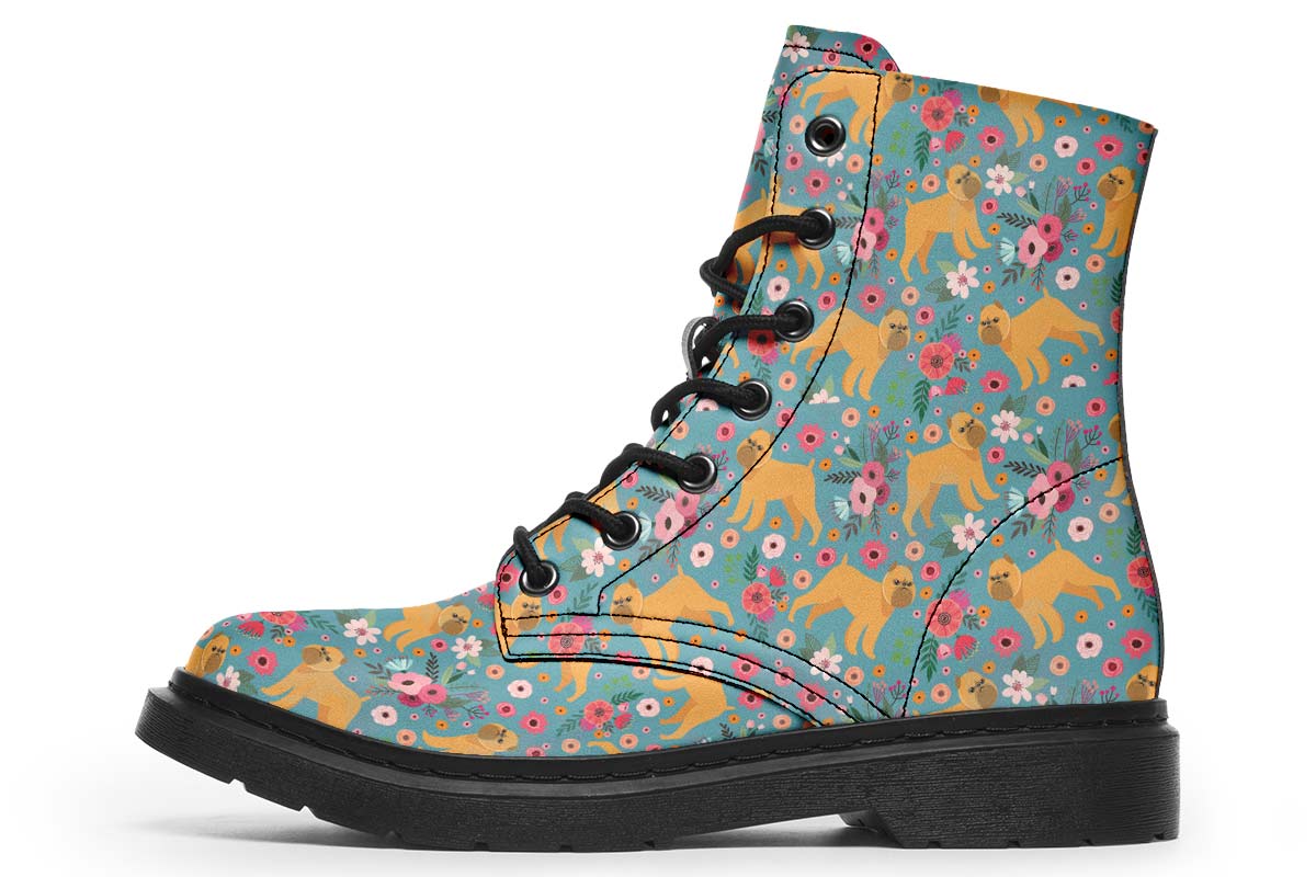 Brussels Griffon Flower Boots