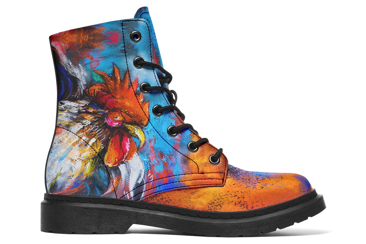 Colorful store combat boots