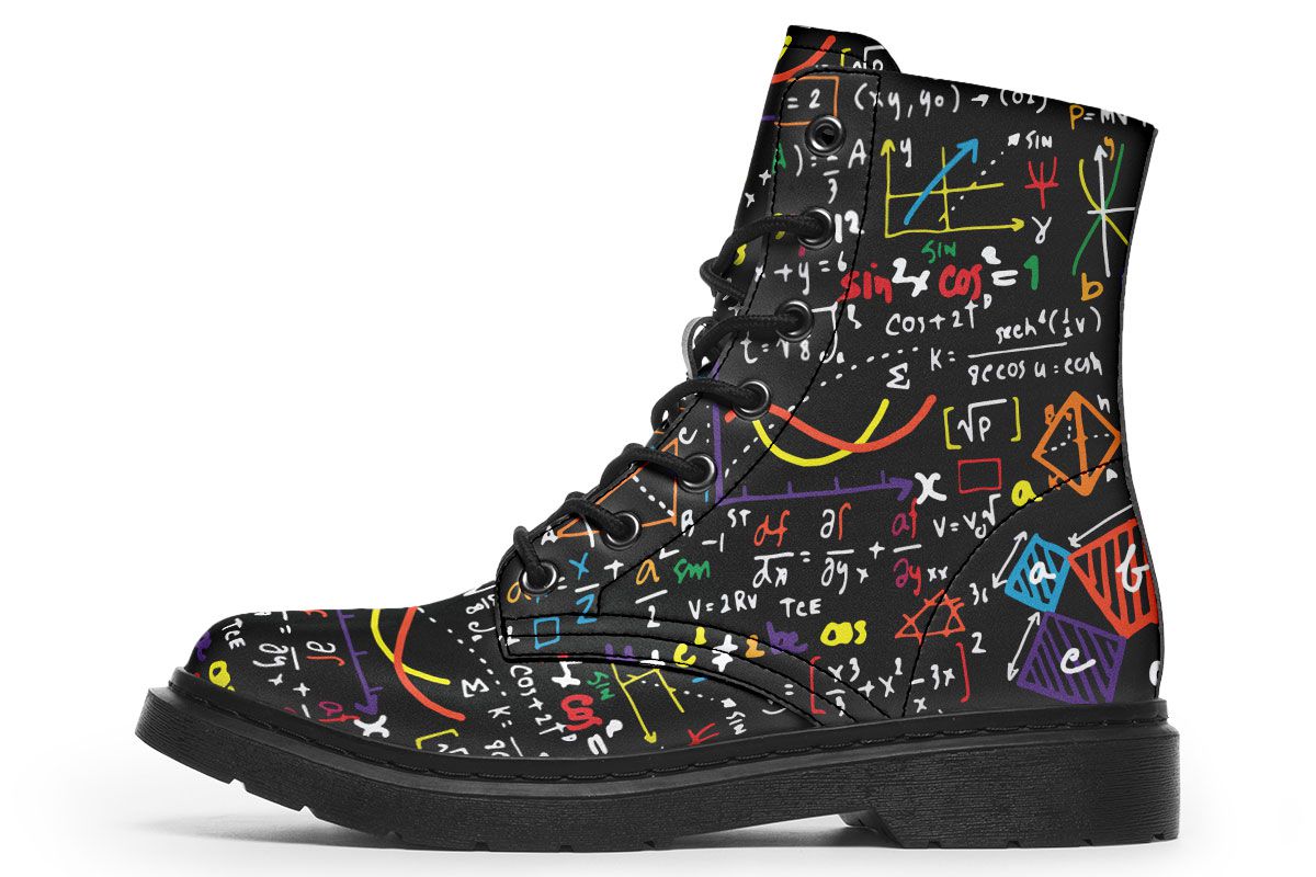Colorful Math Equation Boots