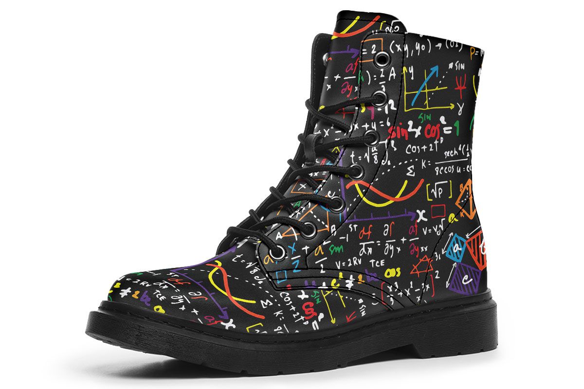 Colorful Math Equation Boots