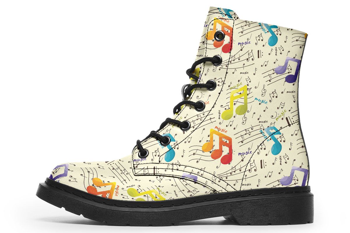 Colorful Music Notes Boots