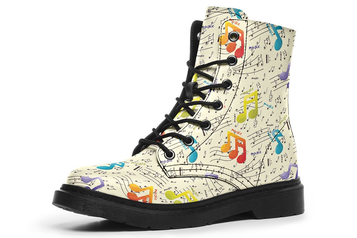 Colorful Music Notes Boots