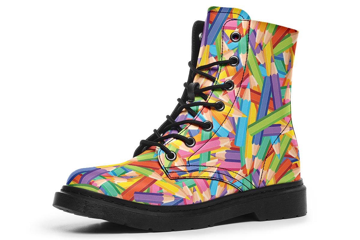 Colorful Pencils Boots