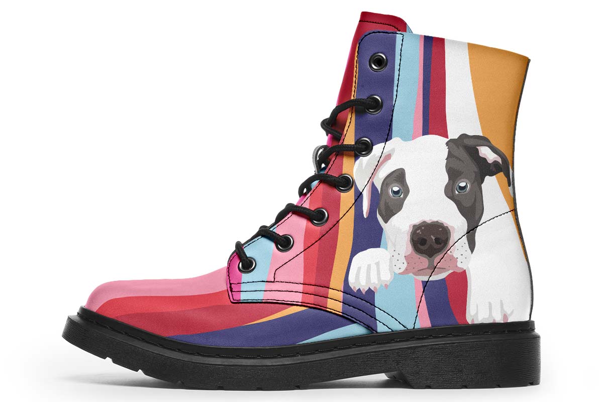 Colorful Pit Bull Dog Boots