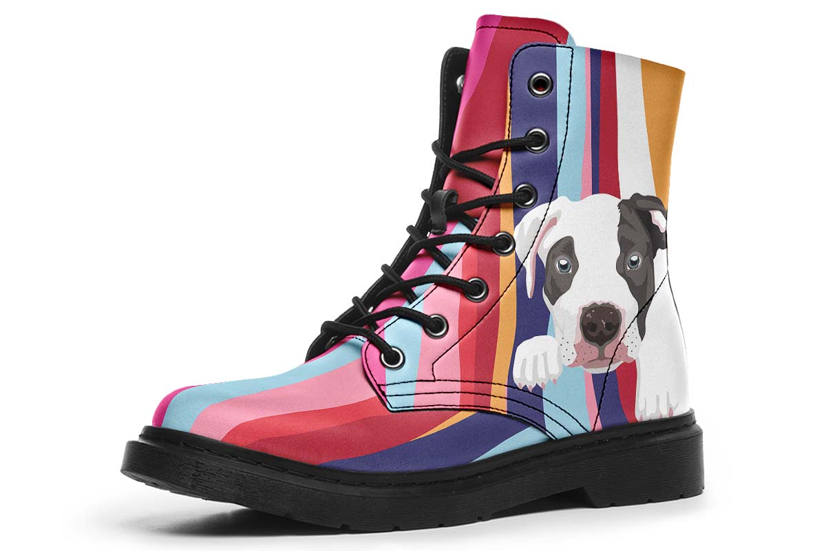 Colorful Pit Bull Dog Boots