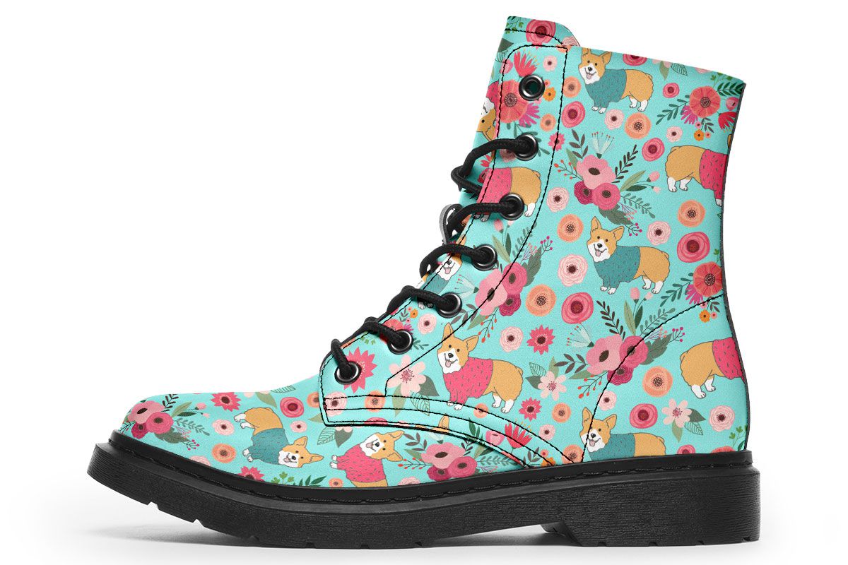Corgi Flower Boots