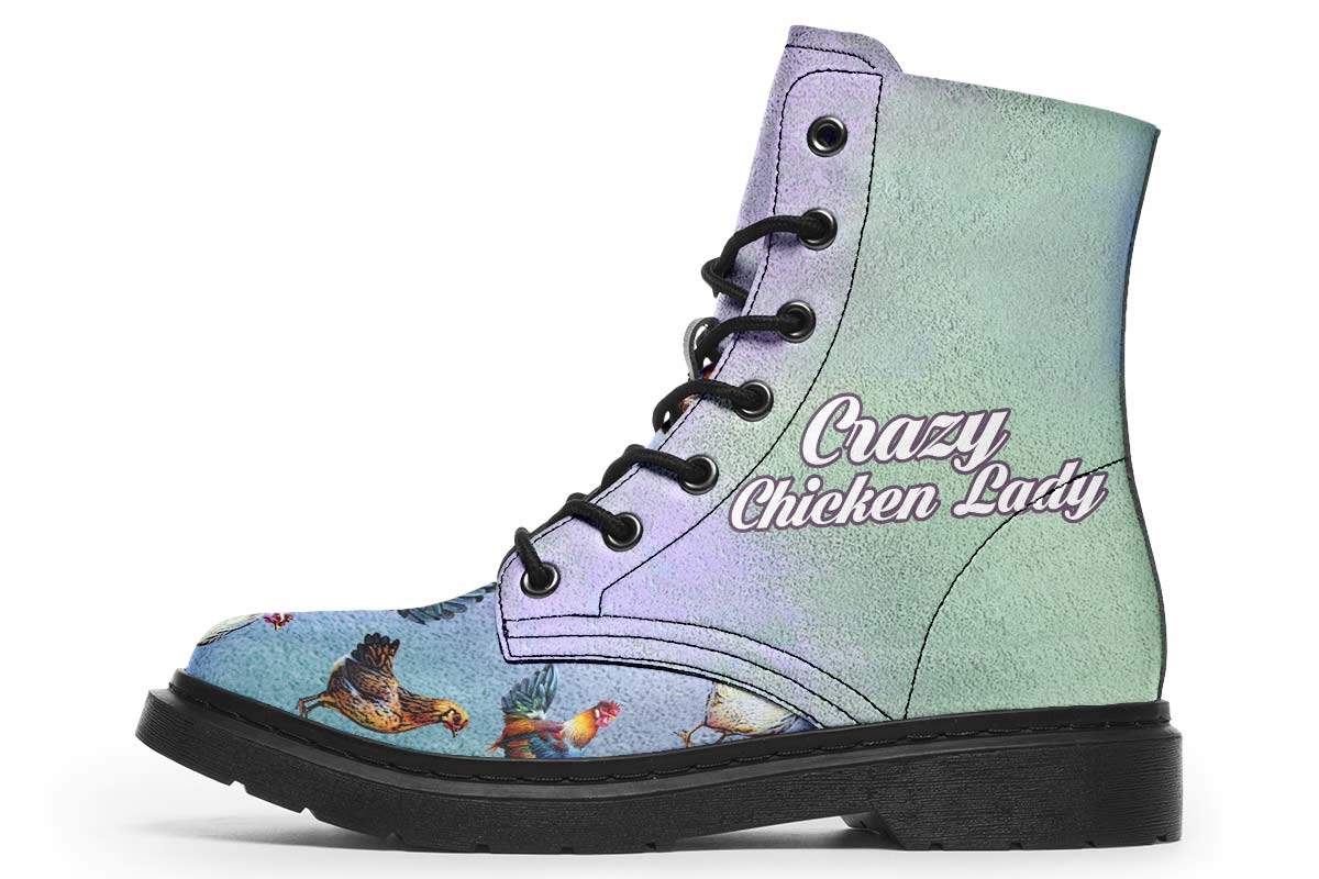 Crazy Chicken Lady Boots