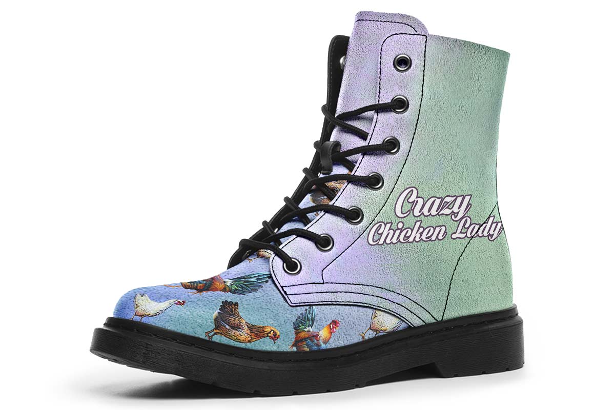 Crazy Chicken Lady Boots
