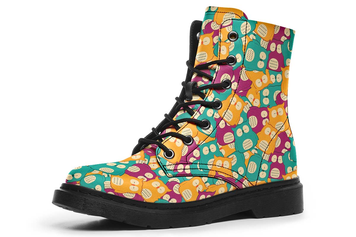 Cute Owl Pattern Boots