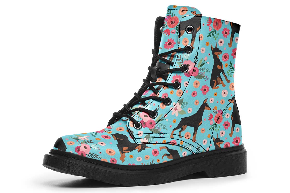 Doberman Flower Boots