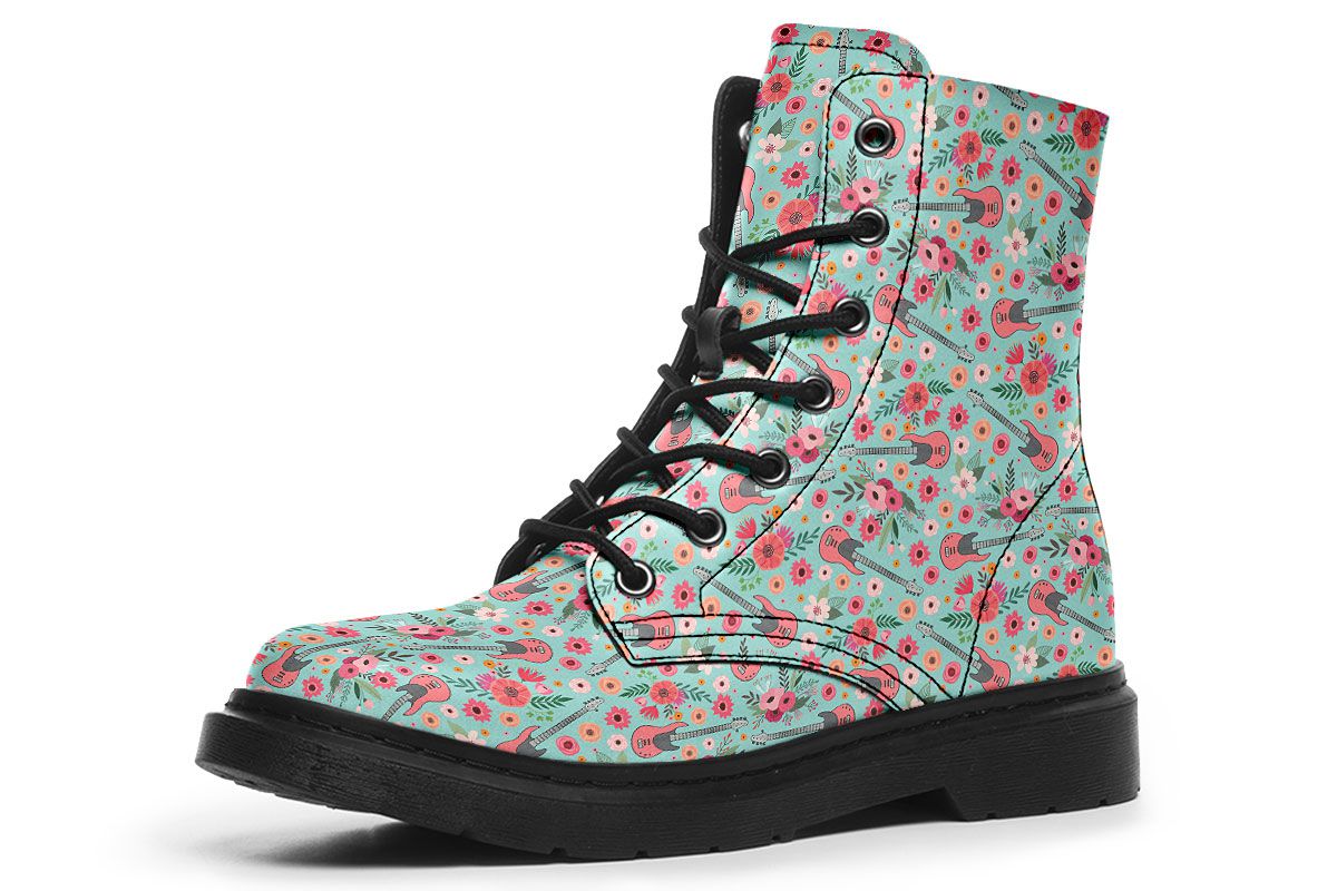 Electric Guitar Flower Boots