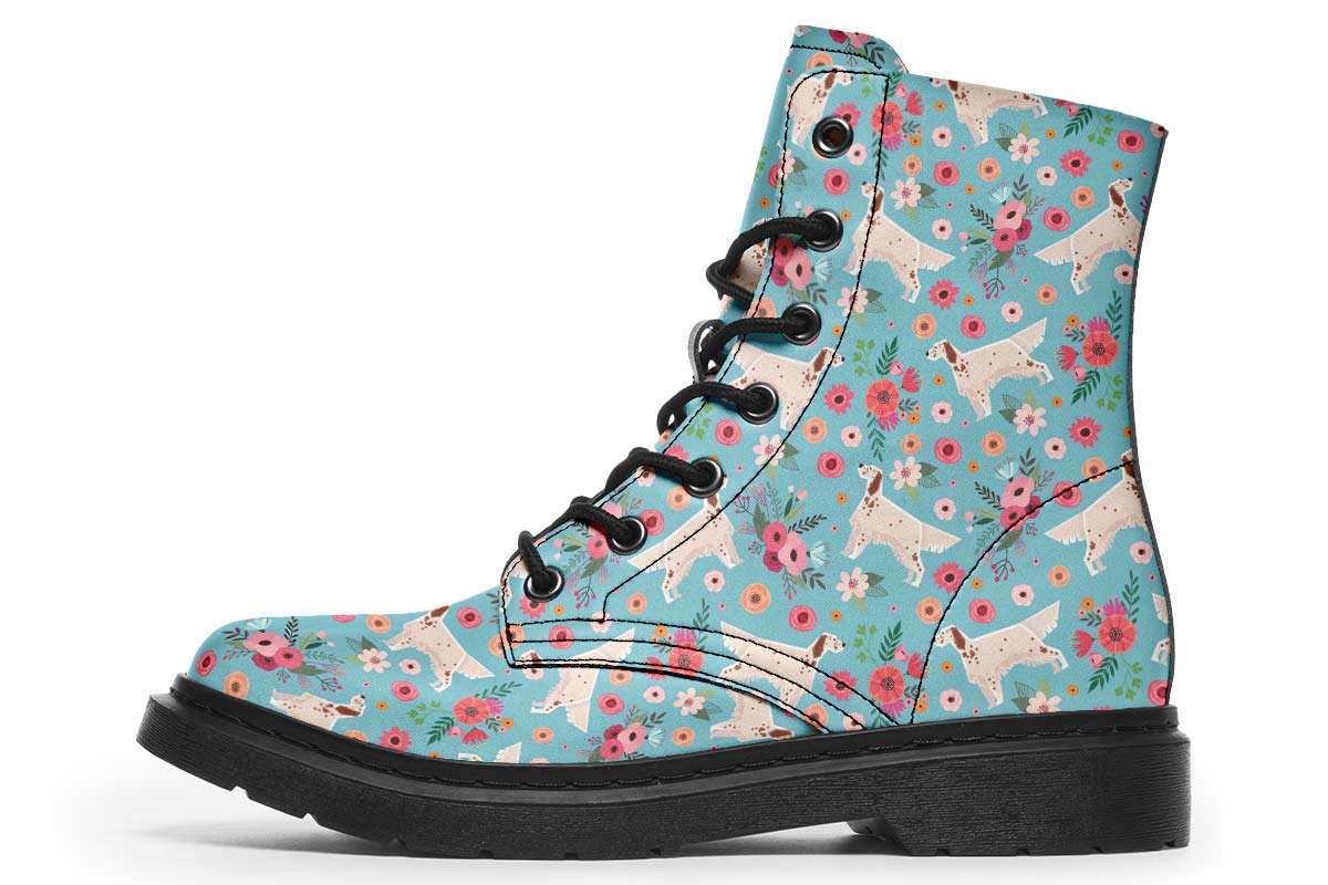 English Setter Flower Boots