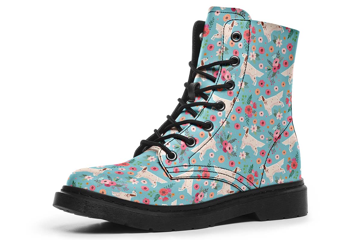 English Setter Flower Boots