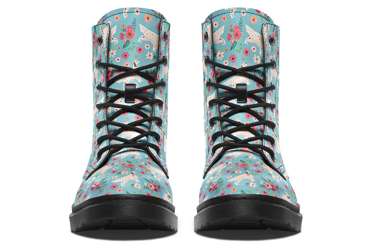 English Setter Flower Boots