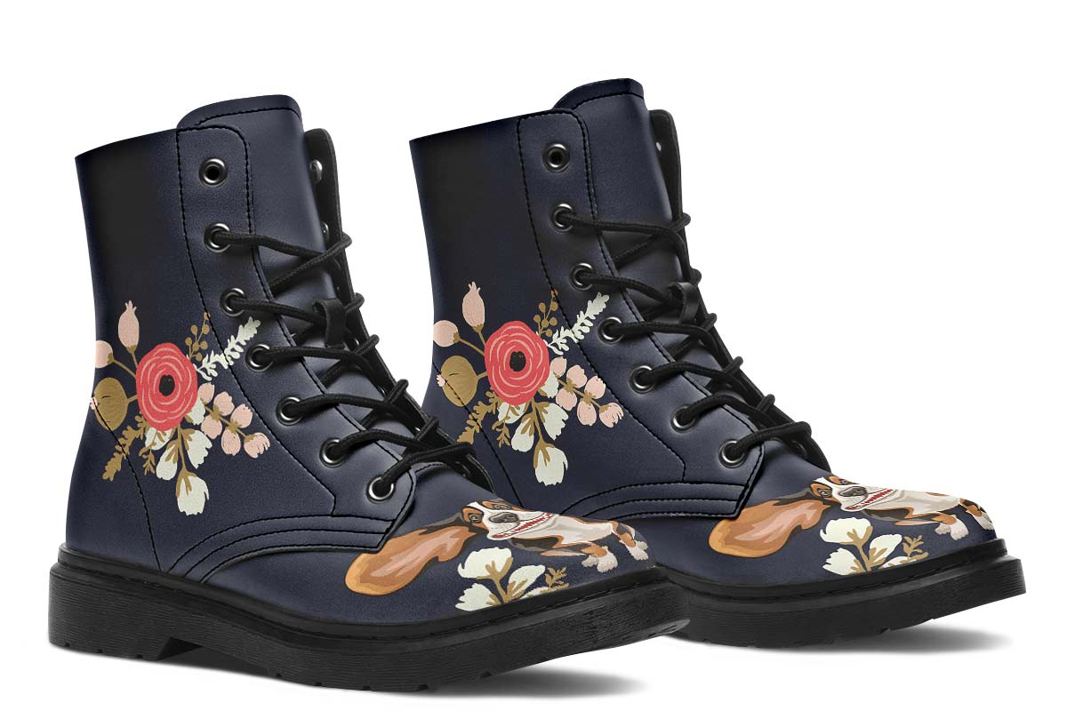 Floral Basset Hound Boots